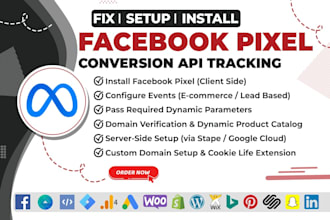 setup facebook pixel conversion API, server side tracking, fix meta pixel by GTM