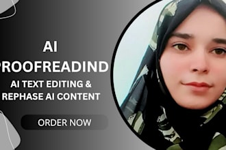 do ai proofreading, ai text editing and rephrase ai content