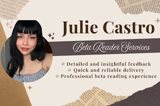 beta reader for your romance book and provide detailed feedback