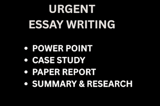 do urgent essay writing, report and research summary
