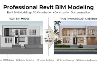 create revit bim models and construction drawings