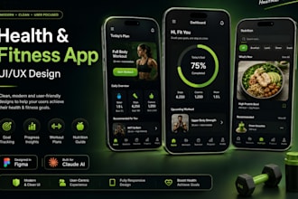 design figma fitness app health app wellness app workout app ui ux in figma