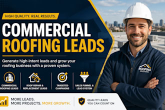 generate commercial roofing leads construction landing page roofing sales funnel