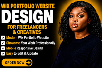 design a modern wix portfolio website for freelancers and creatives