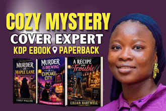 design your cozy mystery book cover for kindle and paperback