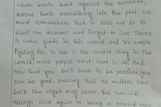 write anything in my neat and clean handwriting
