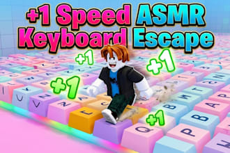 develop a roblox game, plus one speed keyboard escape, obby, roblox simulator