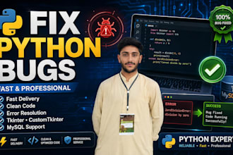 fix python bugs, errors and exceptions fast and perfect
