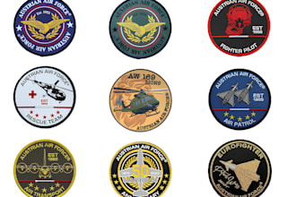 design patch, military, army, tactical, badge stickers, circular logo
