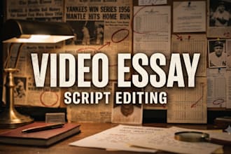 help structure, edit and cowrite your youtube video essay