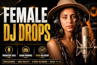 record professional female dj drops and producer tags