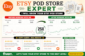 grow your etsy pod store with seo listings and product research