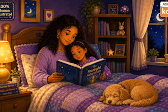 do children book illustartion and children book cover