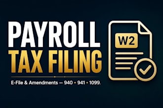 efile or amend payroll taxes, form w2, w3, w8, w9, 940, 941, 944 and 1099
