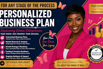 create a personalized business plan for your business