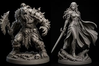sculpt high quality 3d characters and models for 3d printing in zbrush