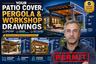 do your patio cover, pergola and workshop drawings