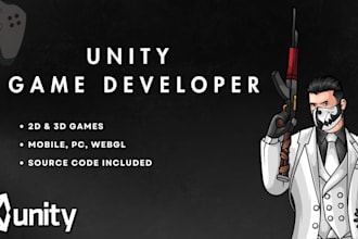develop a unity 2d or 3d game for mobile, PC and webgl