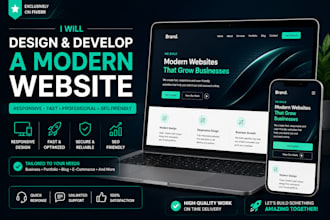 design and develop a modern website