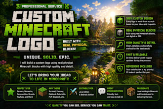 design a custom minecraft logo
