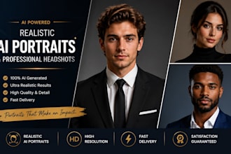 create realistic ai portraits and headshots
