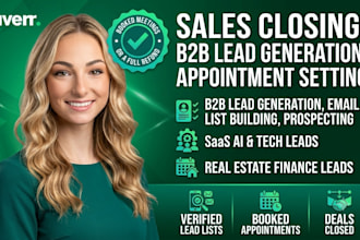 be your high ticket sales closer appointment setter and b2b lead generation