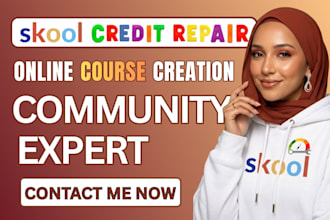 do skool credit repair community setup skool credit repair course creation skool