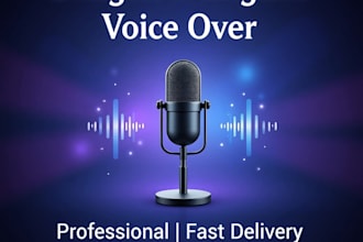 do professional bangla and english voice over