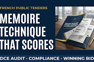 write your french public tender response and memoire technique