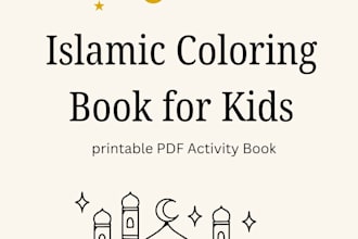 create islamic coloring book pages for kids printable PDF