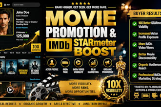 do movie promotion, imdb page 10x starmeter actor profile imdb video visibility
