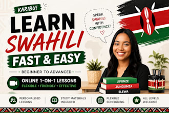 teach you swahili from beginner to advanced