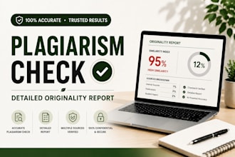 check plagiarism and provide a detailed originality report