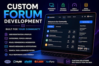 create a fully customized forum website