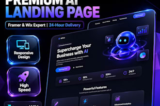 design premium ai landing page and modern website design