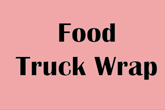 create amazing food truck wrap, food trailer wrap, vehicle