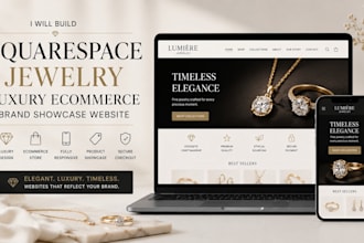 squarespace jewelry luxury ecommerce brand showcase website