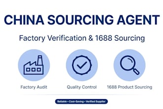 be your china sourcing agent for factory verification and product sourcing