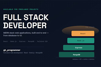 build a full stack web application as full stack developer