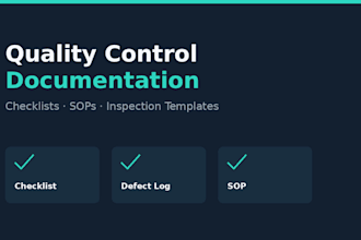 create quality control checklists and inspection documents