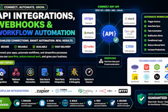 create API integrations, webhooks and  workflow automation