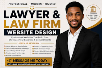 design attorney website lawyer website notary website legal website for law firm