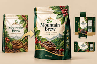 convert ai generated packaging into print ready files, ai packaging design