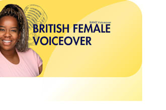 create a professional female voice over in a british accent