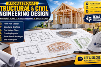 provide structural design and civil engineering permit plans
