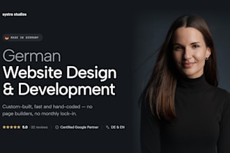 design a conversion focused german website for your local business