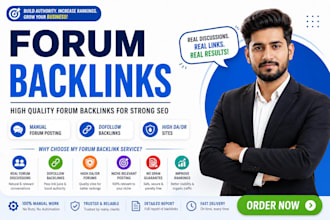 do manual 100 forum backlinks from high da community forum websites