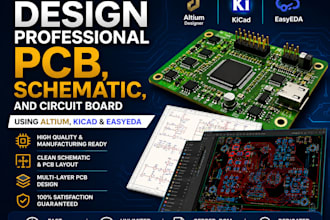 design professional pcb schematic circuit board using altium kicad and easyeda