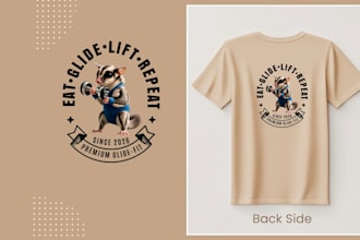 design modern vector mascot gym t shirt design and apparel typography