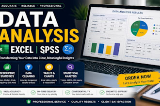 analyse your data using excel and spss